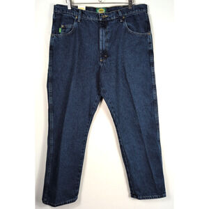 New Cabela's Roughneck Men's Relaxed Fit Jeans 38x30 Blue Denim NWT 100% Cotton